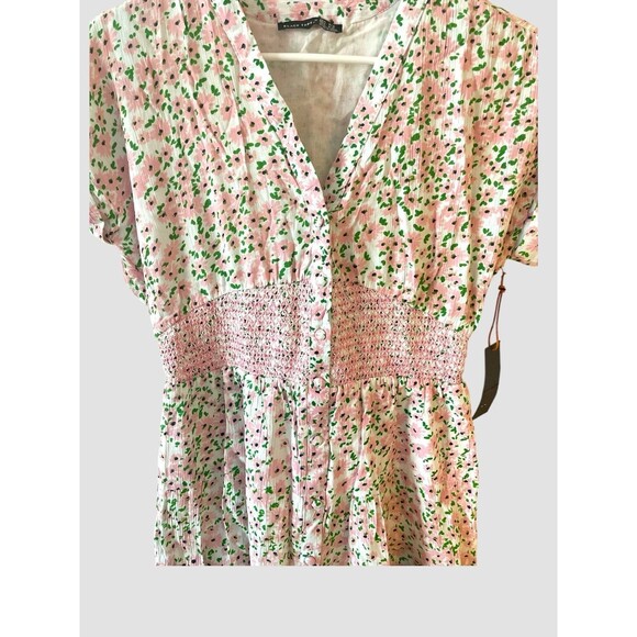 Black Tape Floral Smocked Summer Dress Women’s Size Small Petite NWT - Picture 5 of 10